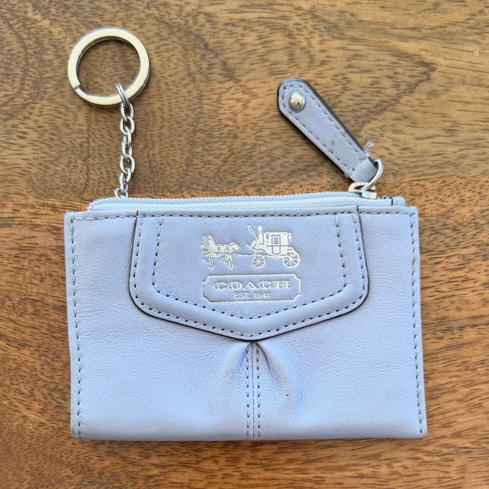 Coach Vintage Madison Lavender Leather Keychain Card Case